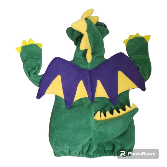Old Navy Green and Purple Plush Dragon Halloween Dress Up 2Pc Costume - Picture 5 of 9